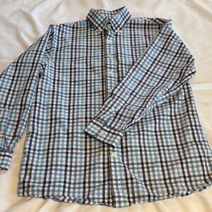 Vineyard Vines Blue and White Checkered Men's Shirt